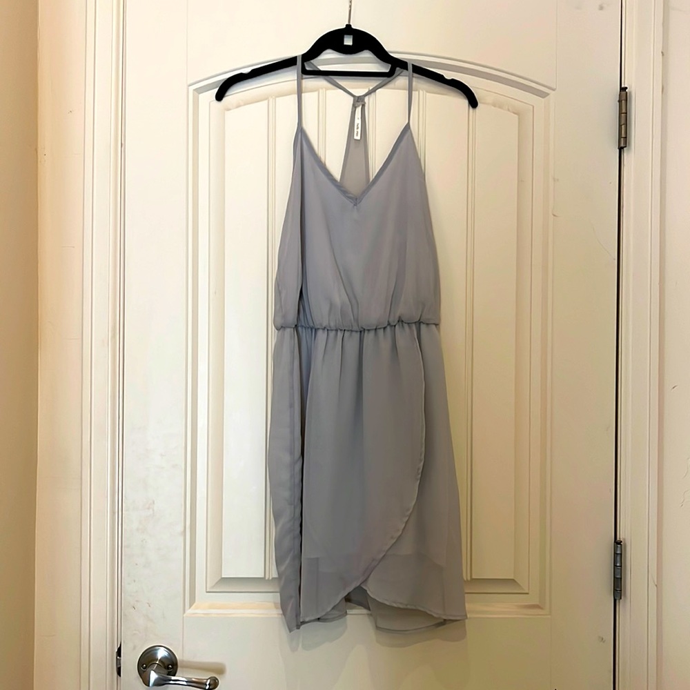Grey gauzy dress size S from hello miss